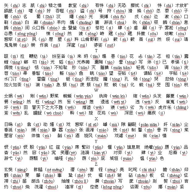 2017初中生容易读错的字5