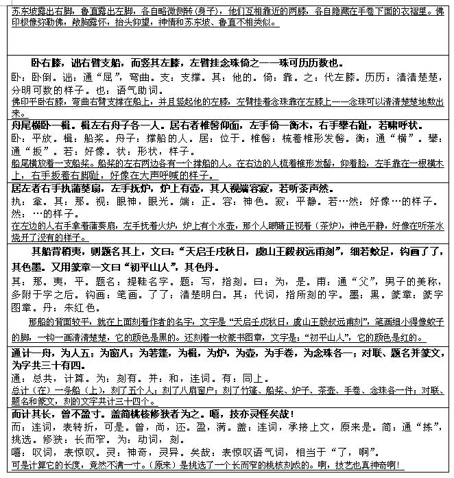 2017文言文对译：《核舟记》2