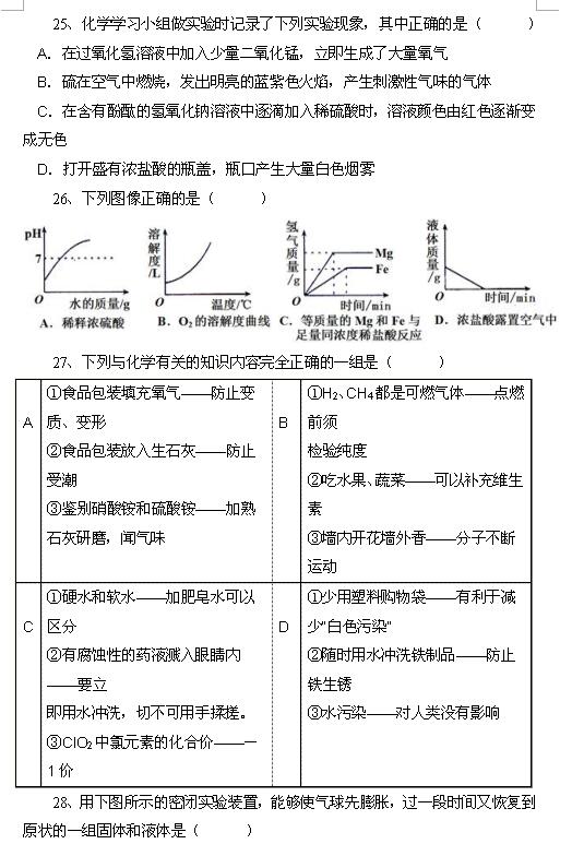 2018中考化学知识点：常见的酸和碱6
