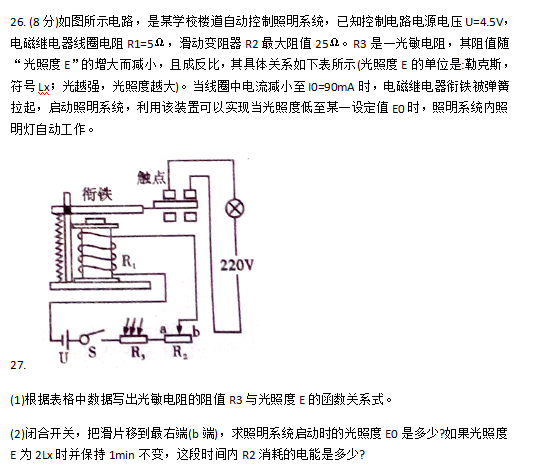 2018内江中考物理真题试卷【高清图片版】