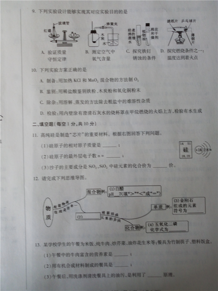 2018吉林省中考化学真题试卷【高清图片版】