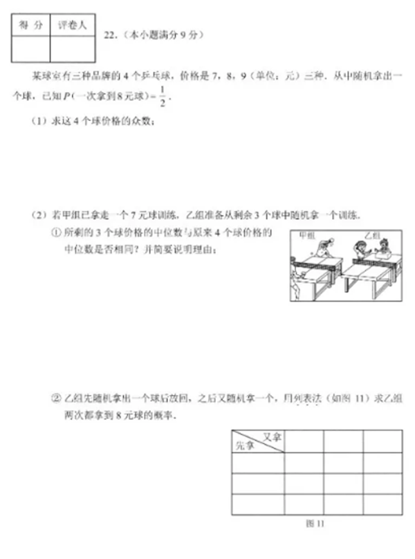 2019河北中考数学试题及答案