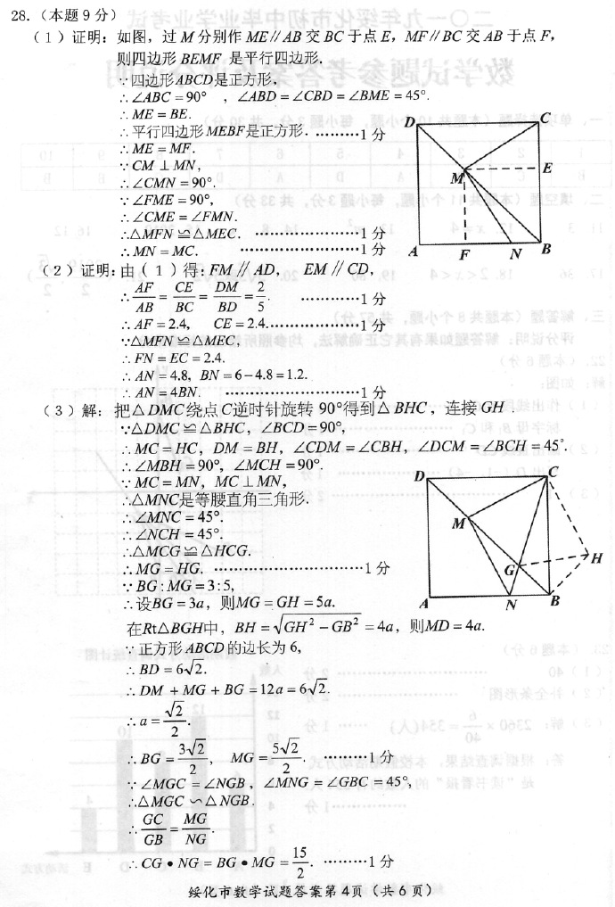 2019年黑龙江绥化中考数学真题及答案【图片版】10.jpg