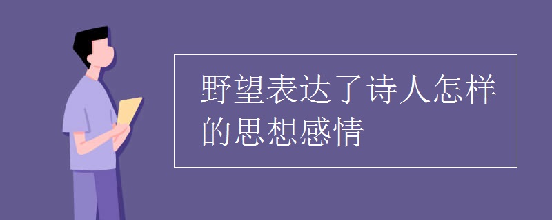 野望表达了诗人怎样的思想感情