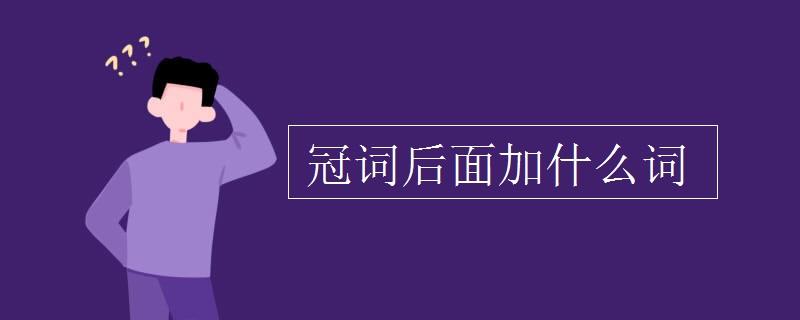 冠词后面加什么词