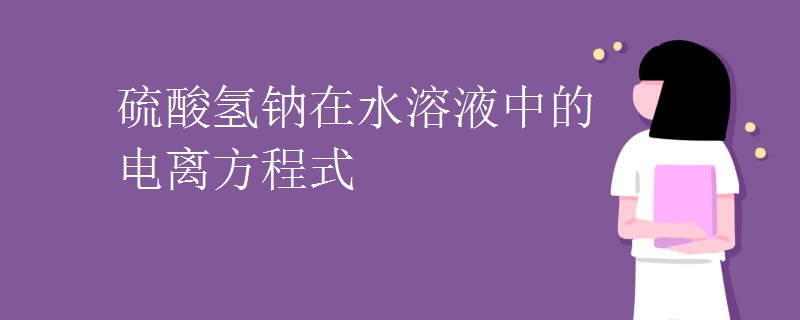 硫酸氢钠在水溶液中的电离方程式