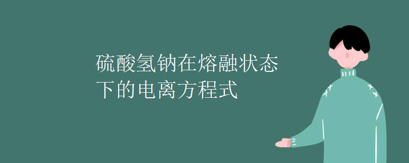 硫酸氢钠在熔融状态下的电离方程式