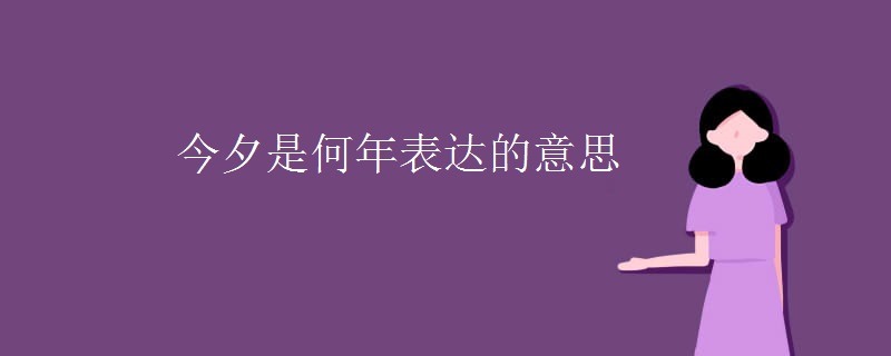 今夕是何年表达的意思